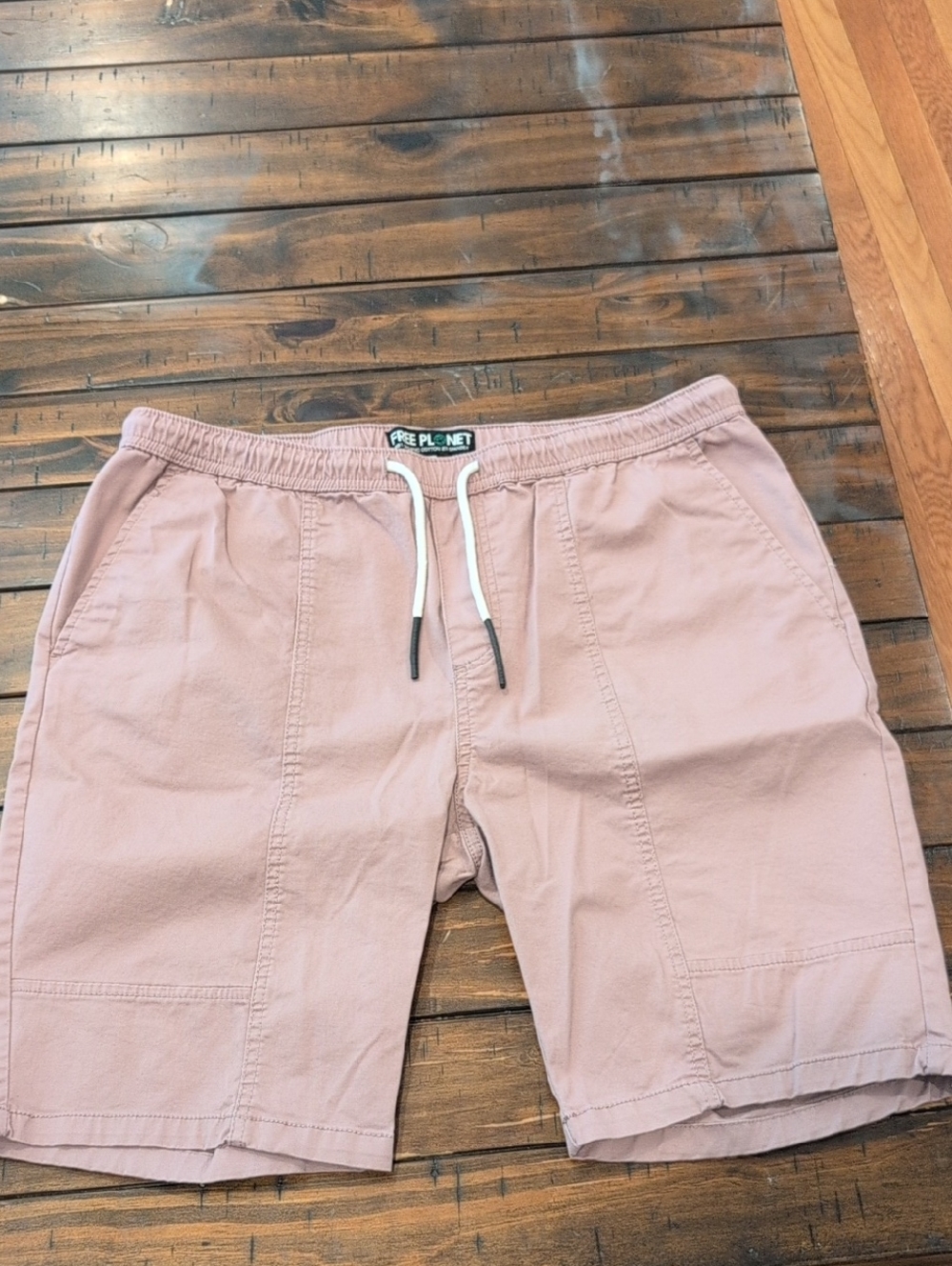 Free Planet Organic Twill Chino Shorts Drawstring Waist